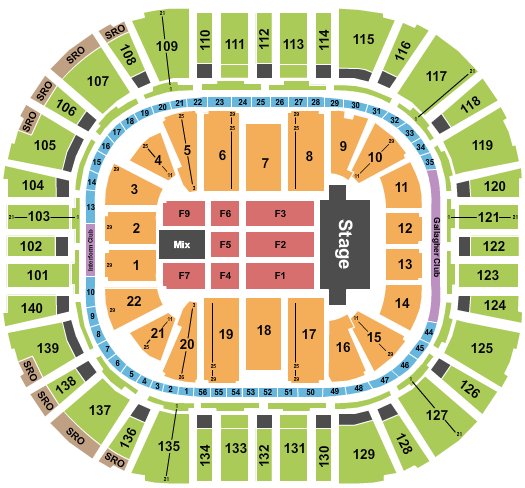 Delta Center Trans-Siberian Orchestra Seating Chart